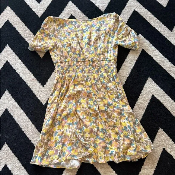 Free People Forget Me Not Floral Print Mini Dress 2 - Picture 7 of 7